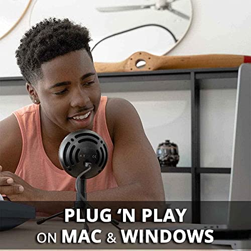 blucoil Logitech C920S HD Pro Webcam with Privacy Shutter - Widescreen Video Calling and Recording Bundle with Blue Snowball iCE USB Mic for Recording and Streaming (Black) USB-A Mini Hub