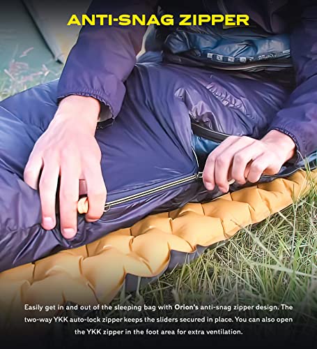 NOMAD Orion Mummy Sleeping Bag for 4 Seasons Warm to Winter Weather - Waterproof and Lightweight Sleep Sack with Compression Stuffsack