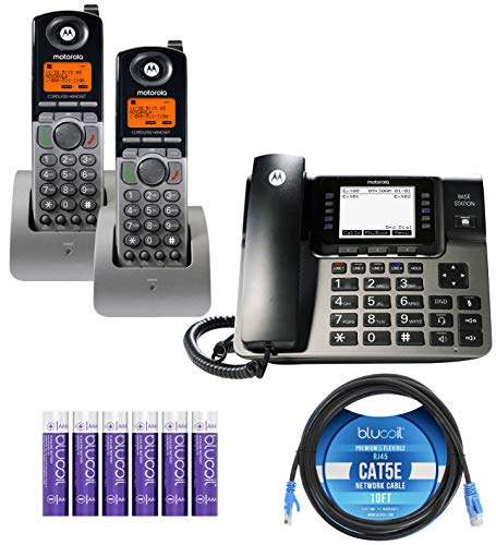 Motorola ML1000 DECT 6.0 Expandable 4-Line Business Phone System with Digital Receptionist & Answering System Bundle