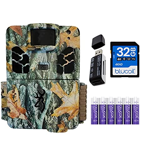 Browning BTC-6HDPX Dark Ops HD Pro X Trail Camera for Outdoor Surveillance (Camo) Bundle with Blucoil 32GB SDHC Memory Card, 6 AA Batteries, and VidPro USB 2.0 Card Reader