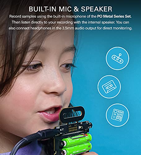 teenage engineering PO-30 Pocket Operator Metal Series Super Set Bundle with 3-Pack of CA-X Silicone Cases, and 3-Pack of 7" Audio Aux Cables (Renewed)