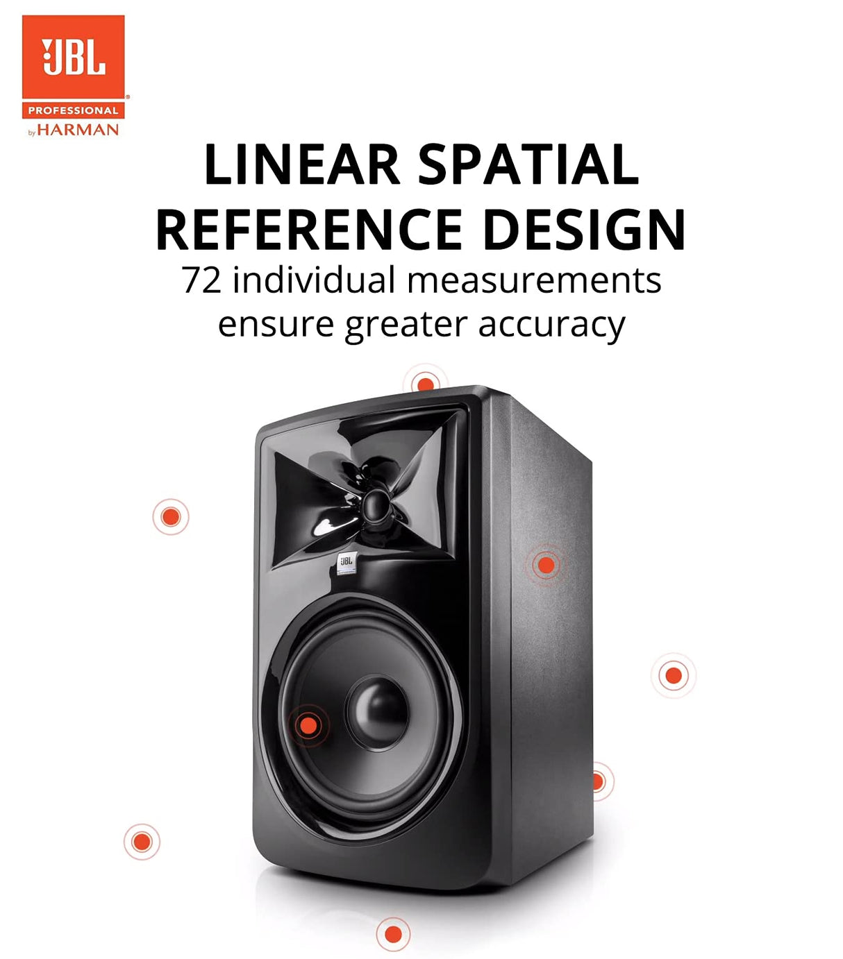 JBL Professional 306P MkII Next-Generation 6" 2-Way Powered Studio Monitors (2-Pack) Bundle with Blucoil 10-FT Balanced XLR Cables (2-Pack), and Reusable Cable Ties (5-Pack)