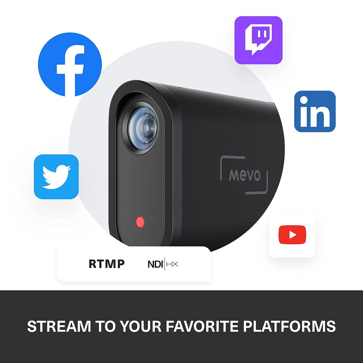 blucoil Mevo Start Wireless Live Streaming Camera 1080p HD Video Bundle XLR Condenser Microphone, USB Audio Interface, Boom Arm Plus Pop Filter, 6" Ring Light, and Vidpro TT-6 Table-Top Tripod