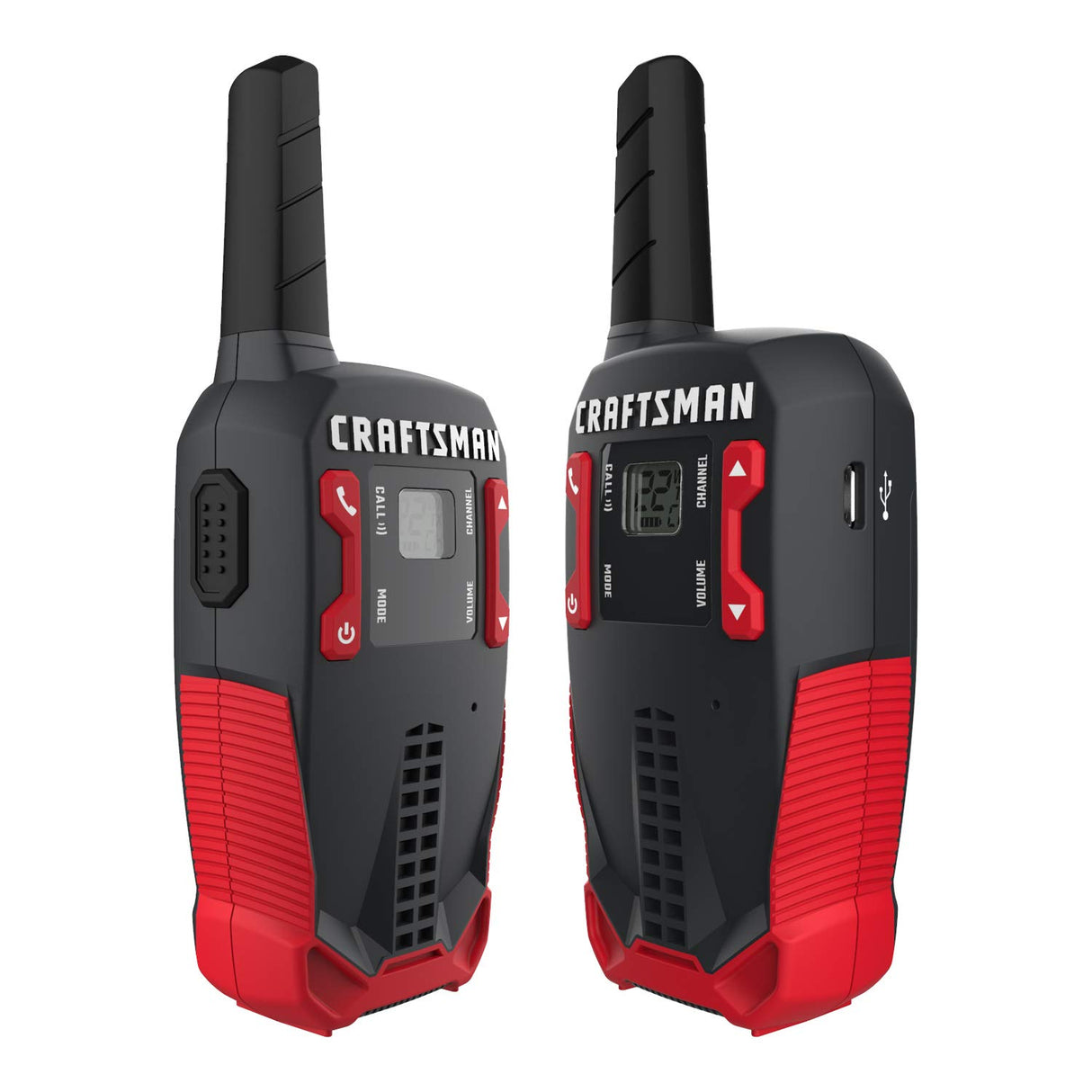 CRAFTSMAN 16-Mile Long Range Walkie Talkies for Adults - Rechargeable Two Way Radios with VOX - CMXZRAZF118 (2 Pack)