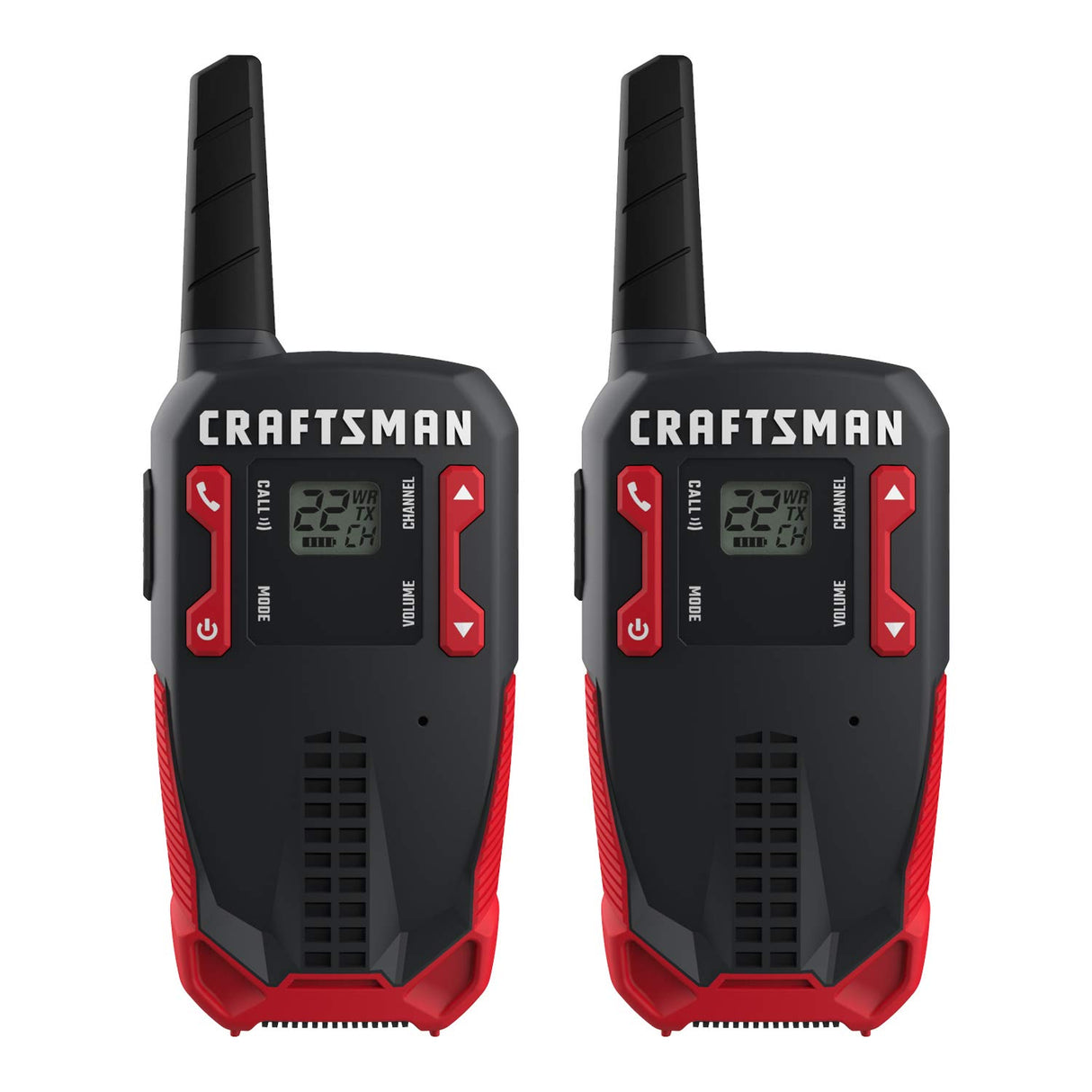 CRAFTSMAN 16-Mile Long Range Walkie Talkies for Adults - Rechargeable Two Way Radios with VOX - CMXZRAZF118 (2 Pack)