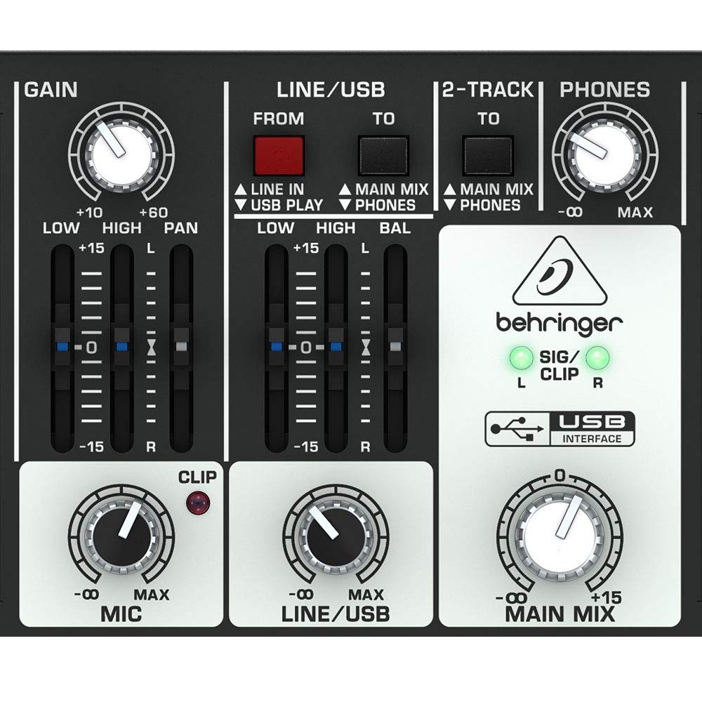 Behringer Xenyx 302USB Premium 5-Input Mixer with Mic Preamp and USB/Audio Interface (Renewed)