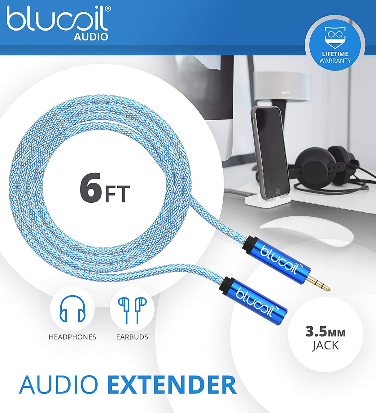 blucoil Audio Technica AT2005USBPK Vocal Microphone Pack for Streaming/Podcasting Bundle USB-A Mini Hub, Pop Filter Windscreen, 5X Cable Ties, 6' 3.5mm Extension Cable and 3' USB Extension Cable