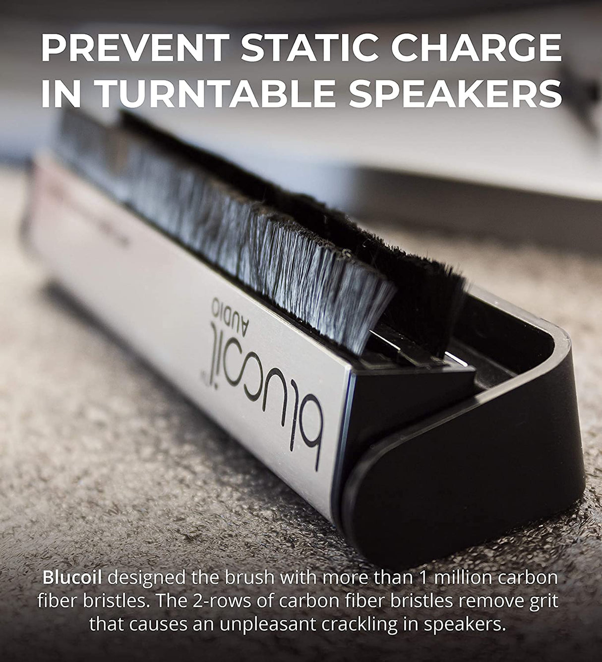 Audio Technica AT-VM95E Dual Moving Magnet Turntable Cartridge (Green) Bundle with Blucoil Carbon Anti-Static Vinyl Cleaning Brush