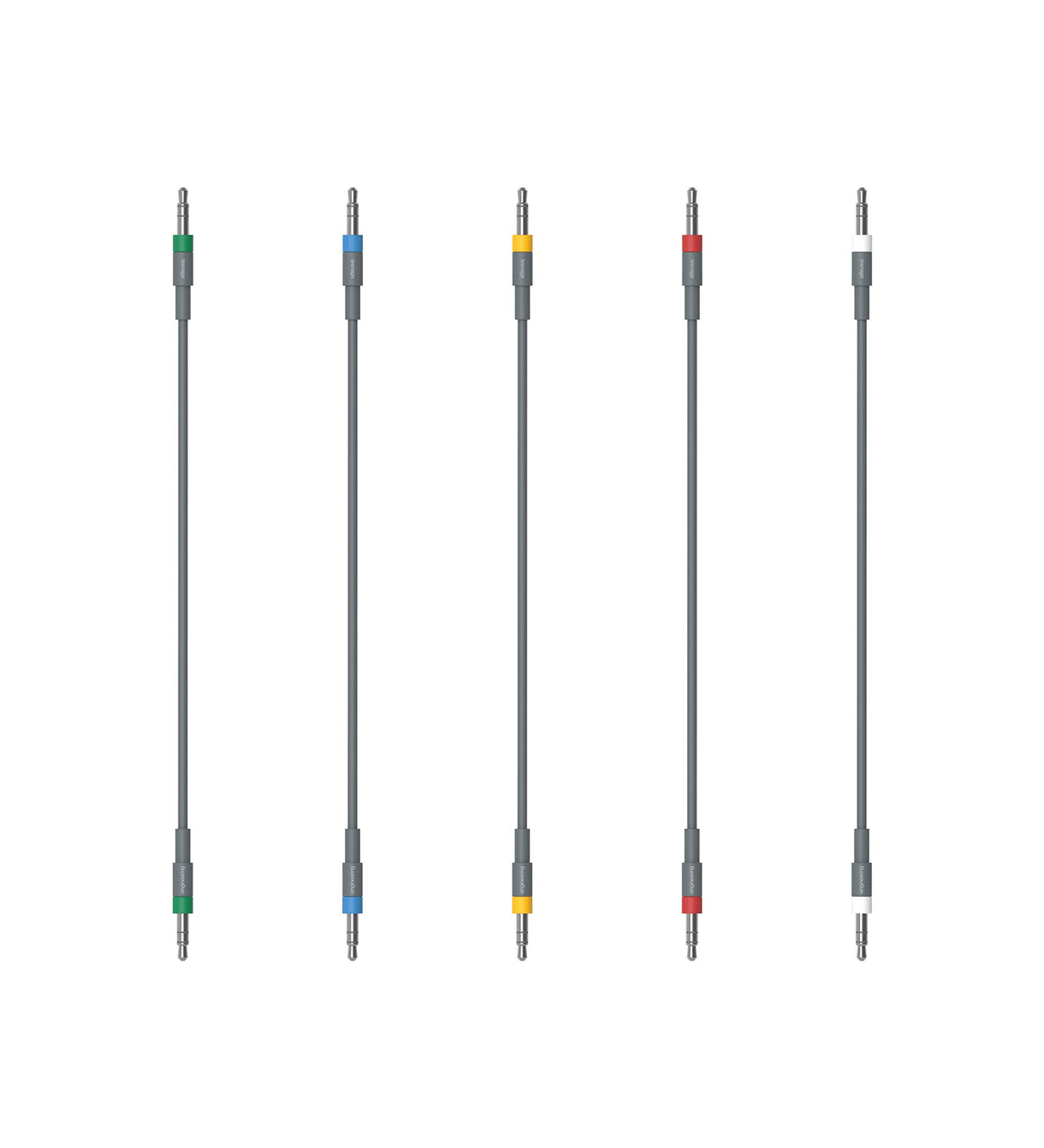 Teenage Engineering Sync Cable Kit with 3.5mm Stereo TRS Connectors for Pocket Operators (Multi-Color)