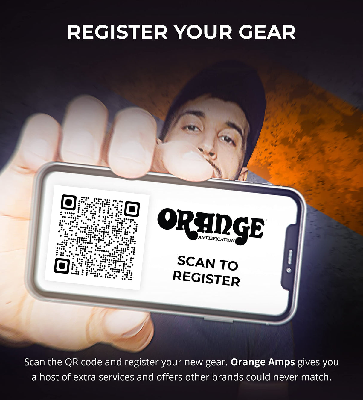 Orange Terror Stamp 20W Valve Hybrid Guitar Amp Pedal Bundle with Blucoil Wireless Mic System, and Samson R21S Dynamic Microphone