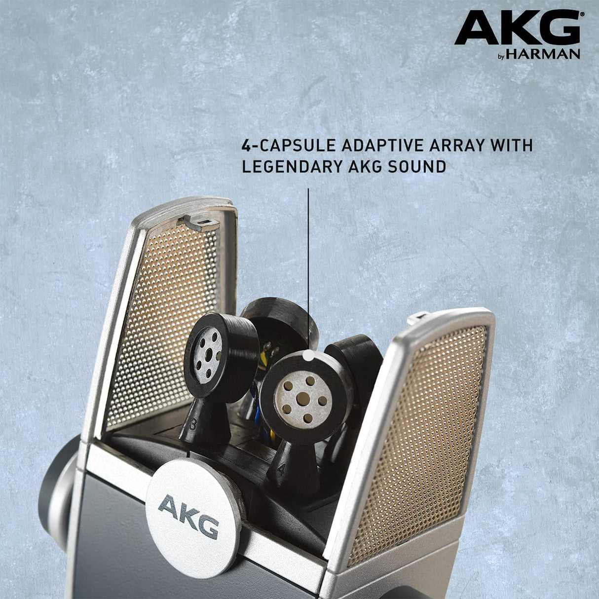 J BL Professional 1 Series 104-BT Compact Desktop Reference Monitors with Bluetooth, Black, Sold as Pair Bundle with AKG Pro Audio Lyra Ultra-HD, Four Capsule, Multi-Capture Mode, USB-C Microphone