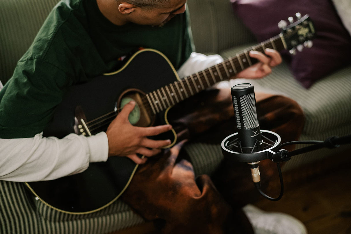 beyerdynamic PRO X M90 Side Addressed Condenser Microphone with Storage Bag, Pop Filter, and Shock Mount