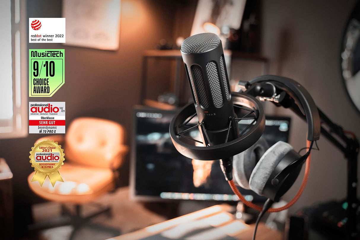 beyerdynamic PRO X M70 Professional Front-Addressed Dynamic Microphone with Storage Bag, Pop Filter, and Shock Mount