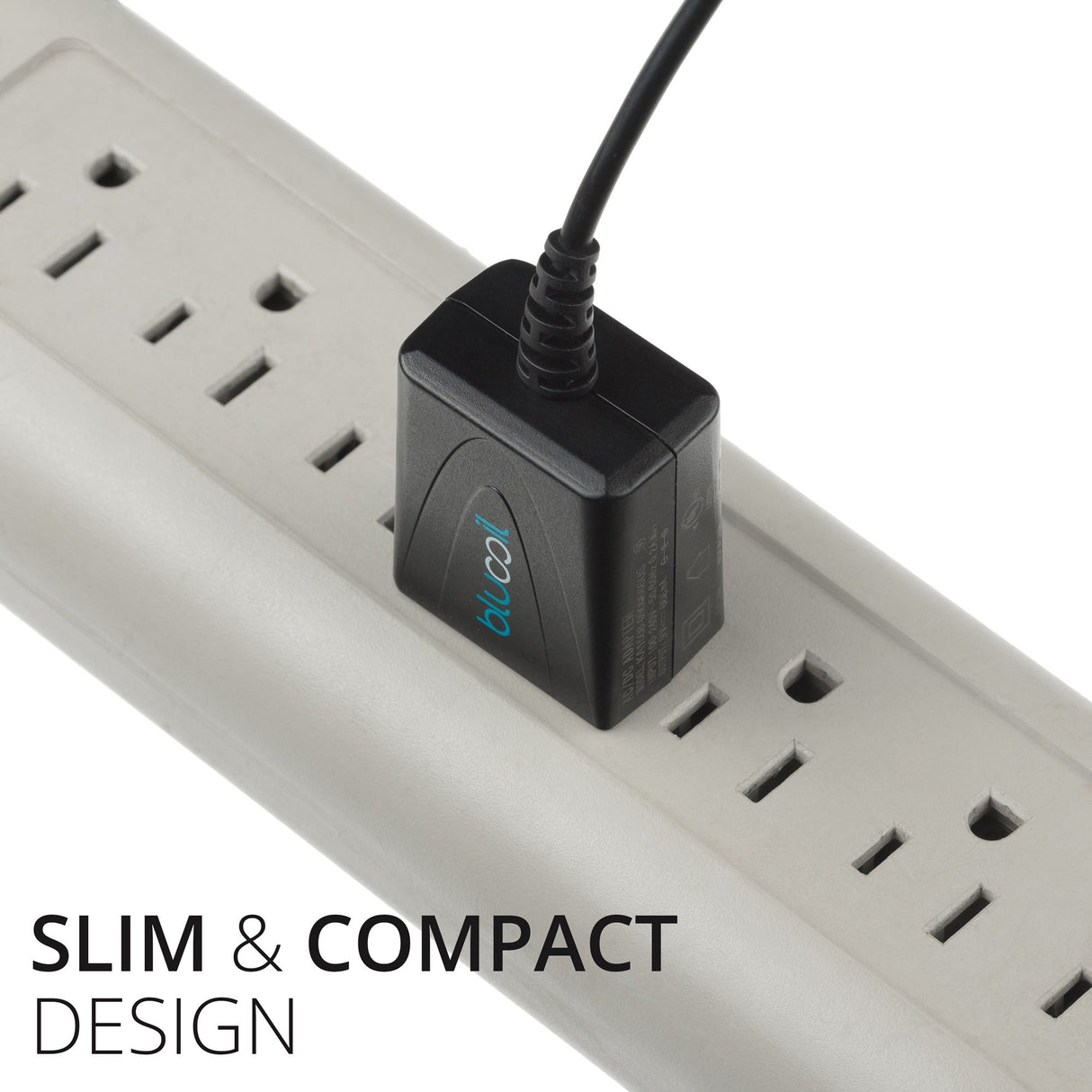 Blucoil Power Supply Slim AC/DC Adapter for 12 Volt DC 1000mA – Compatible with BOSS, Dunlop, Behringer, MXR, Electro Harmonix, TC Electronic, Zoom Effect Pedals - UL Listed