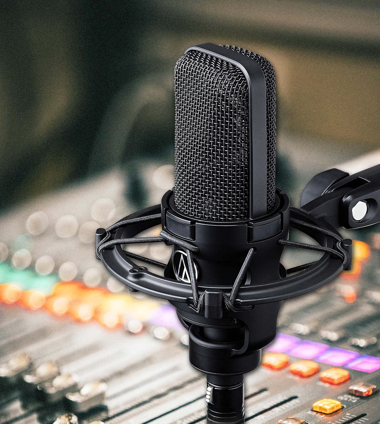 Audio Technica AT4040 Cardioid Condenser Microphone Bundle with Behringer U-PHORIA UM2 USB Audio Interface for Windows & Mac, Blucoil 10-FT Balanced XLR Cable, Pop Filter Windscreen, and 5x Cable Ties