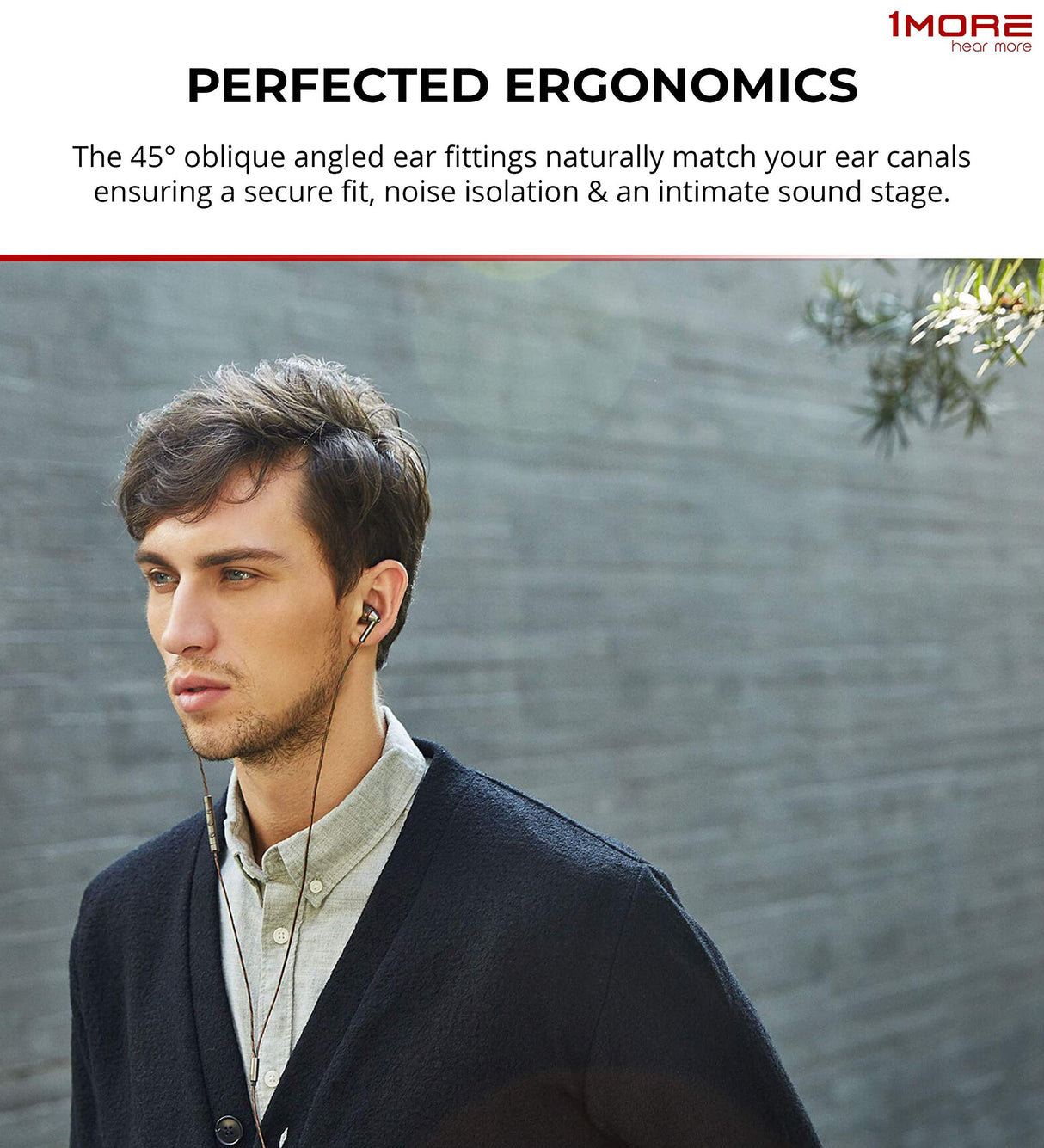 1MORE E1010 Quad Driver In-Ear Headphones Bundle with FiiO A1 Silver Portable Headphone Amplifier, Blucoil 6-FT Headphone Extension Cable (3.5mm), and Portable Earphone Hard Case