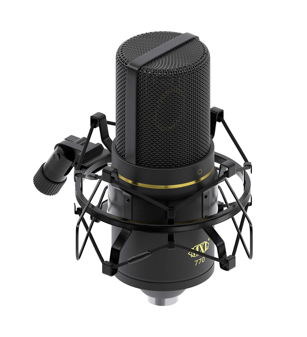 blucoil MXL 770 Cardioid Condenser Microphone Bundle with Shock Isolation Mount, 10-FT Balanced XLR Cable, and Pop Filter Windscreen