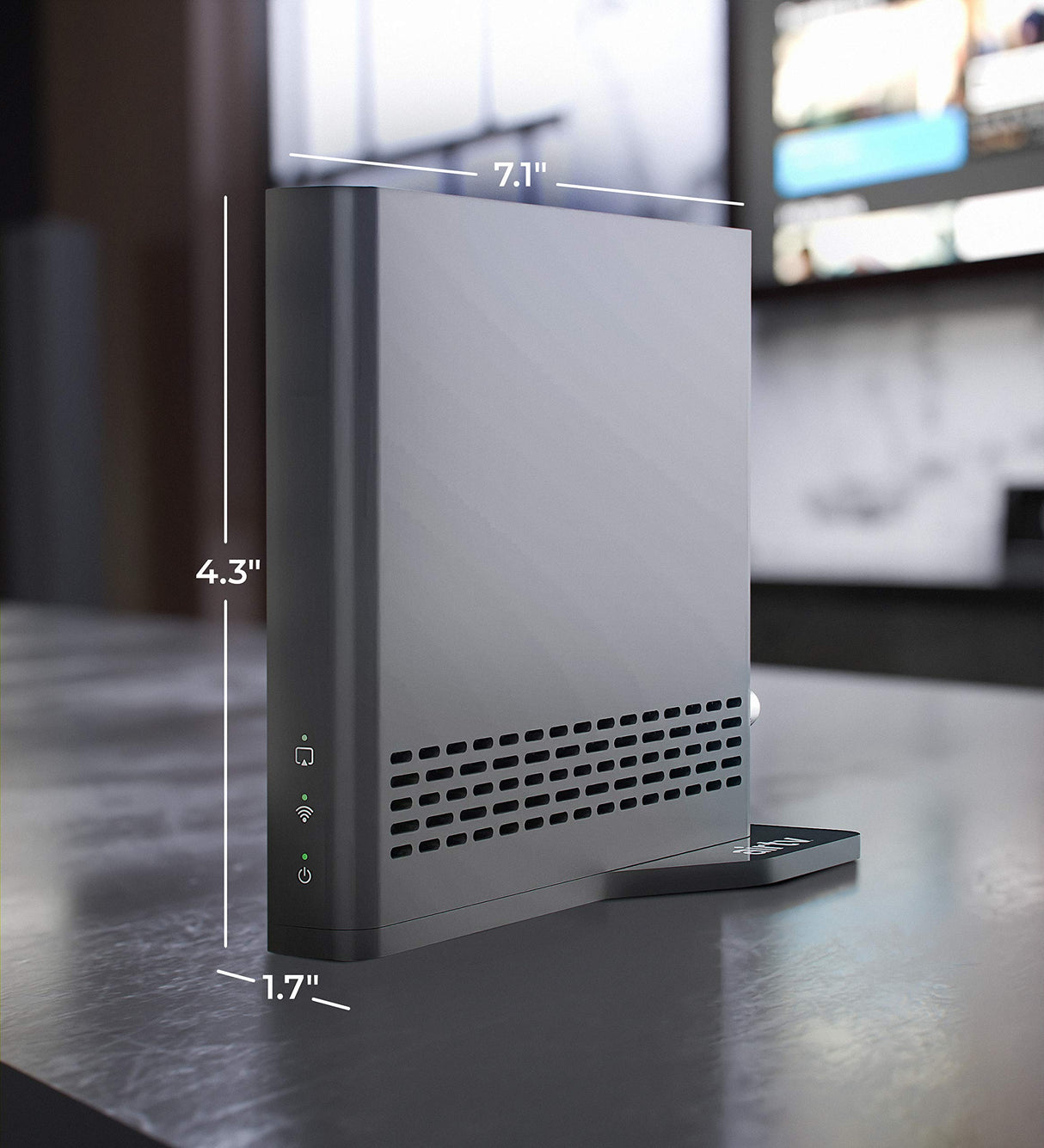 AirTV 2 Dual OTA TV Tuner with Integrated DVR - iOS, Android, Roku Compatible Bundle with Blucoil 2-Way TV Coaxial Cable Splitter, 10-FT Cat5e Cable, and 5X Cable Ties | Bonus $25 Sling TV Credit