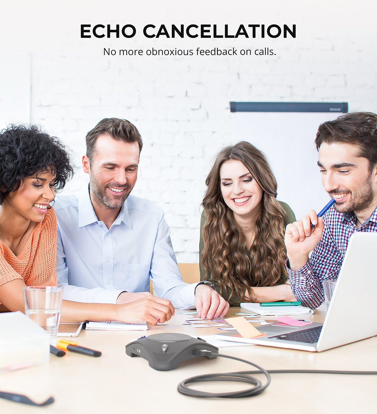 blucoil USB Portable Conference Speaker & Omnidirectional Microphone with 360° Voice Pickup and Echo Cancellation for Zoom, Google Meet, Skype, and Other Call apps on Windows, Mac, Linux, and Chrome