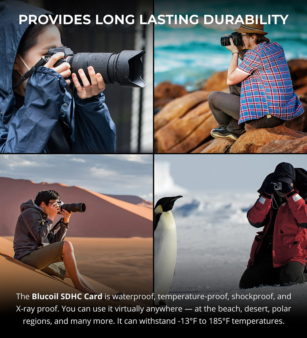 Blucoil 32GB Class 10 SDHC Flash Memory Card SD Card with Write Protection Feature for 4K UHD and Full HD Video Recording on Digital Cameras, DSLR, Camcorders, Recorders, and Computers