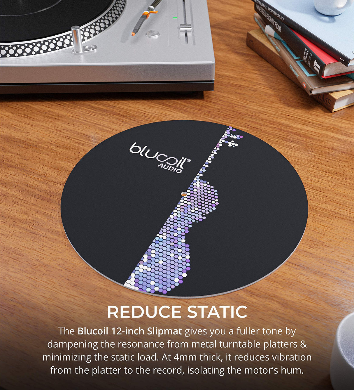 Audio Technica AT-LP60X-GM Fully Automatic Belt-Drive Stereo Turntable, Gunmetal/Black, Hi-Fi, 2 Speed Bundle with Blucoil Vinyl Cleaning Kit, LP Inner Sleeve, and 12" Turntable Slipmat