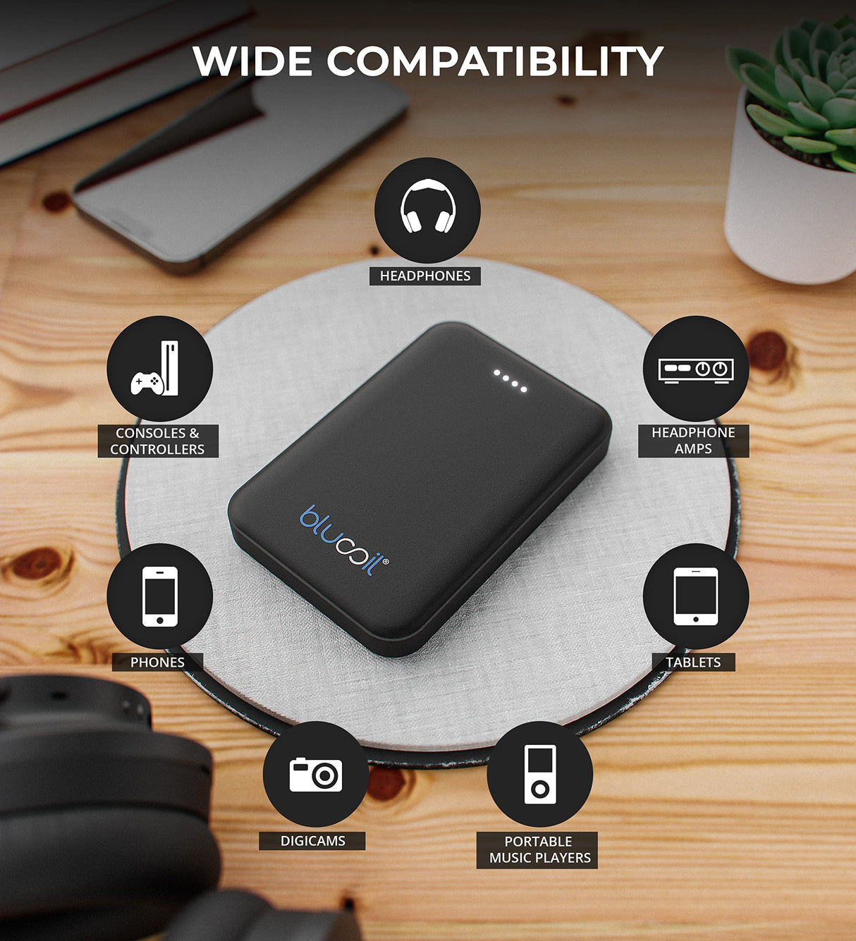 blucoil 5000mAh Portable Power Bank for Smartphones, Tablets, Digital Cameras, MP3/MP4 Players, Headphones, and Game Consoles