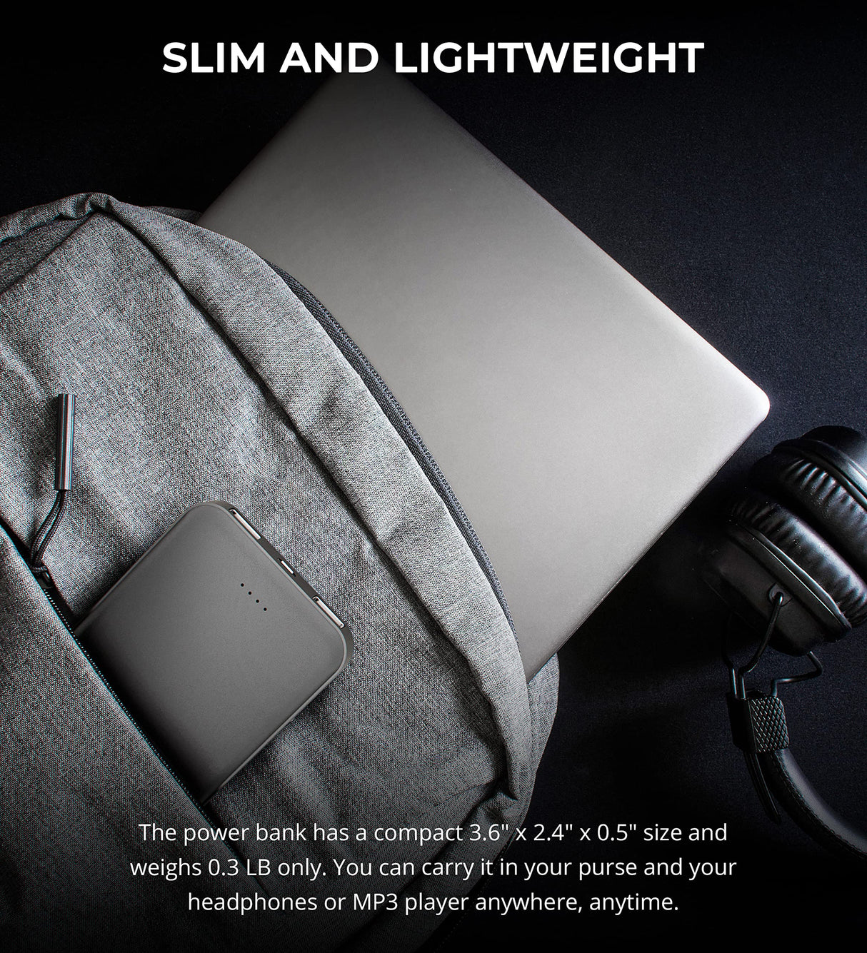 blucoil 5000mAh Portable Power Bank for Smartphones, Tablets, Digital Cameras, MP3/MP4 Players, Headphones, and Game Consoles