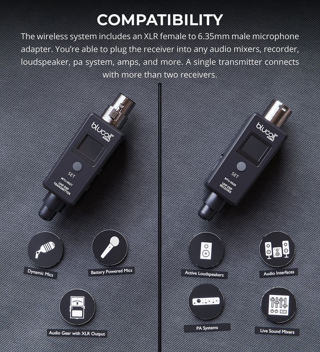 blucoil Eris E5 2-Way 5.25" Near Field Studio Monitor (Single) for Computer, Audio Interface, Gaming System, Media Player Bundle Wireless Mic System, and Samson R21S Dynamic Microphone