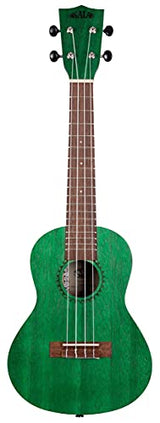 Kala Brand Music Co. Watercolor Meranti Collection, 4-String Ukulele, Right, Green, Concert (KA-MRT-GRN-C)