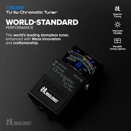 Boss TU-3W Waza Craft Chromatic Tuner with Bypass
