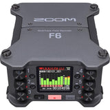 Zoom F6 Field Recorder/Mixer, Professional Field Recording, Audio for Video, 32-Bit Float Recording, 14 Channel Recorder, 6 XLR Inputs, Timecode, Ambisonics Mode, Battery Powered, iOS Wireless Control