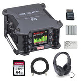 Zoom F6 Field Recorder/Mixer, Professional Field Recording, Audio for Video, 32-Bit Float Recording, 14 Channel Recorder, 6 XLR Inputs, Timecode, Ambisonics Mode, Battery Powered, iOS Wireless Control