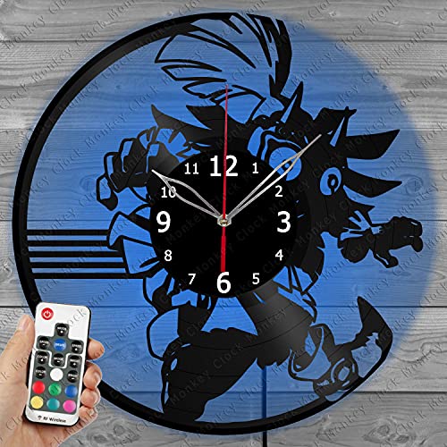 LED Light Vinyl Clock Legend of Zelda - LED Сraft Wall Clock - Original Gift Idea - LED Exclusive Custom Vinyl Record Clock - Unique Light Vinyl Record Wall Clock - LED Black Clock 12" (30 cm)