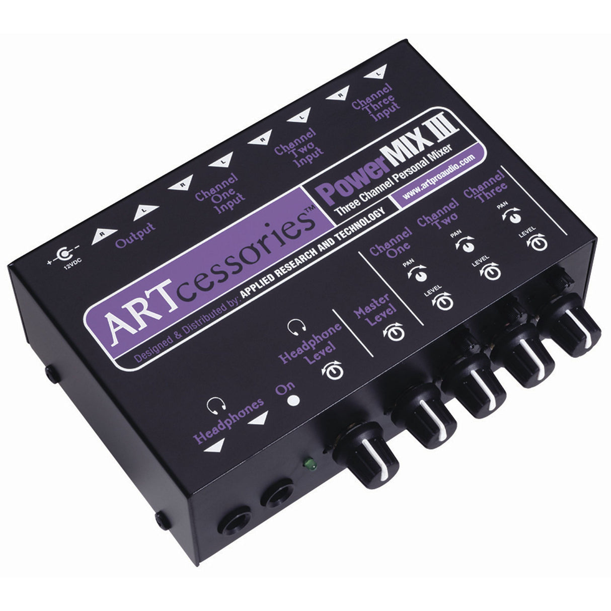 ART PowerMIX III Three Channel Personal Stereo Mixer