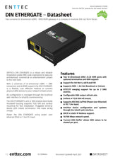 ENTTEC DIN Ethergate POE 71030 2 Universe Ethernet to Dual DMX RDM Converter, Black