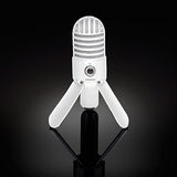 Samson Meteor Mic USB Studio Condenser Microphone (White) for Podcast, Voiceover, Web Conference on Windows, Mac, IOS Bundle with Blucoil USB-A Mini Hub, and 3-FT USB 2.0 Type-A Extension Cable