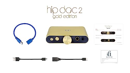 iFi Hip-dac2 - Portable Balanced DAC Headphone Amplifier for Android, iPhone with USB Input Only/Outputs: 3.5mm Unbalanced / 4.4mm Balanced – MQA Decoder