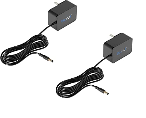 Blucoil 5V 1A Power Supply with US Plug AC Adapter Center Positive, 6.5-FT Cable, and DC 4.0mm x 1.7mm x 9.5mm Connector (2-Pack)