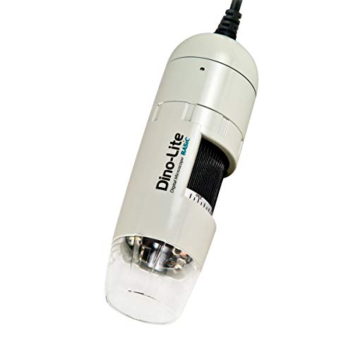 Dino-Lite USB Handheld Digital Microscope, 10x-220x Magnification 0.3MP/1.3MP/5.0MP True Resolution, Windows/Mac Software Included