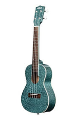 Kala Brand Music Co Sparkle Collection, 4-String Ukulele, Right, Black, Concert (KA-SPRK