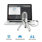 Samson Meteor Mic USB Studio Condenser Microphone for Windows and Mac (Chrome) Bundle with Blucoil 1080p USB Webcam, 6" Ring Light, SR350 Over-Ear Stereo Headphones, and USB-A Mini Hub