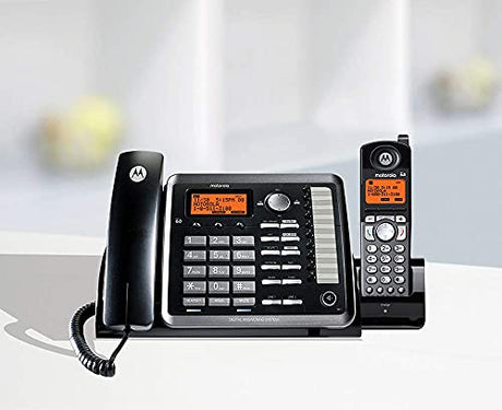 Motorola ML25255 (ML25254 x1, ML25055 x1) DECT 6.0 2-Line Business Phone and Handset with Answering System Bundle