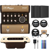 L.R. Baggs Venue DI Acoustic Guitar Preamp & DI Bundle with M80 Acoustic Guitar Magnetic Pickup, Blucoil 2x 10' Instrument Cable, 2x Patch Cable, 9V Adapter, XLR Cable, 4x Acoustic Wedges, and 5x Ties