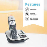 Motorola CD5013 DECT 6.0 Cordless Phone with Answering Machine, Call Block and Volume Boost, White, 3 Handsets Bundle with Blucoil 4 AAA Batteries, 10' Cat5 Cable, and USB Conference Speakerphone