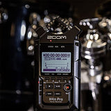 Zoom H4n Pro 4-Track Portable Recorder All Black for Stereo/Multitrack Recording of Music, Audio for Video Bundle with Blucoil 10-FT Balanced XLR Cable, Mic Furry Windscreen, and 32GB SDHC Memory Card