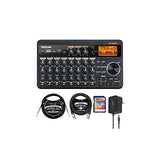 TASCAM DP-008EX 8-Track Digital PocketStudio Multi-Track Audio Recorder Bundle with Blucoil 5V AC Adapter, 16GB SDHC Memory Card, 10' Straight Instrument Cable (1/4"), and 10' XLR Cable