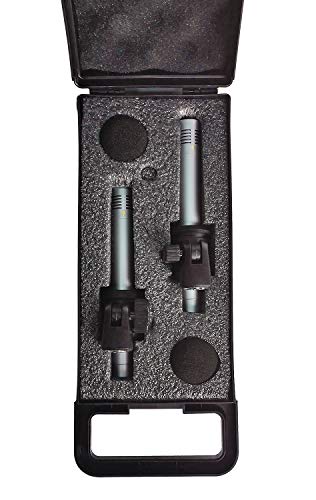 Samson C02 Pencil Condenser Microphone Pair for Vocals, Acoustic Guitars, Pianos, Overhead Drums, Hi Hats Bundle with Blucoil 2-Pack of 10-FT Balanced XLR Cables, and Boom Arm Plus Pop Filter