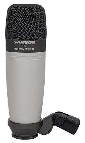 Samson C01 Large-Diaphragm Condenser Microphone for Vocals and Acoustic Instruments Bundle with Blucoil 20-FT Balanced XLR Cable, Pop Filter, Adjustable Mic Stand, and 4x 12" Acoustic Wedges