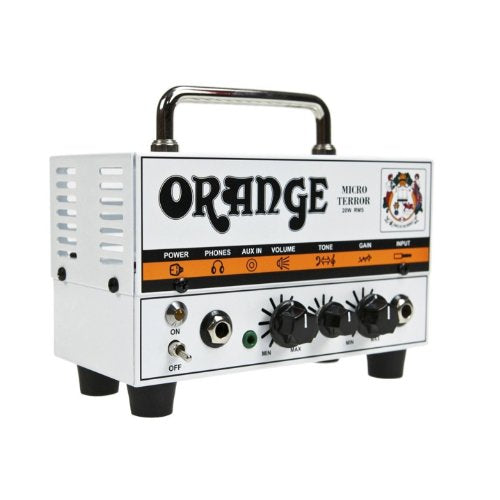 Orange Amps Micro Terror 20-Watt Tube Preamp Compact Tube Amp Bundle with Guitar Cabinet and Cable (3 Items)