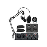 MXL BCD-1 Dynamic Podcast Microphone Bundle with PreSonus AudioBox USB 96 25th Anniversary Audio Interface, MediaOne M30 Monitors, Blucoil Boom Arm Plus Pop Filter, 2x Isolation Pads and 10' XLR Cable